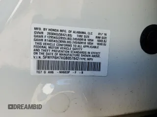 2016 Honda Pilot EX-L with VIN 5FNYF6H7XGB057842, listed as a Copart auction lot 47133655 with 115,876 mi miles and Salvage Title. Bid and sale history available at carsss.com. Image 13.