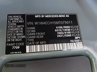 2021 Mercedes-Benz Sprinter Cargo with VIN W1W4ECHY5MT075011, listed as a IAAI auction lot 41364920 with 22,421 mi miles and . Bid and sale history available at carsss.com. Image 9.
