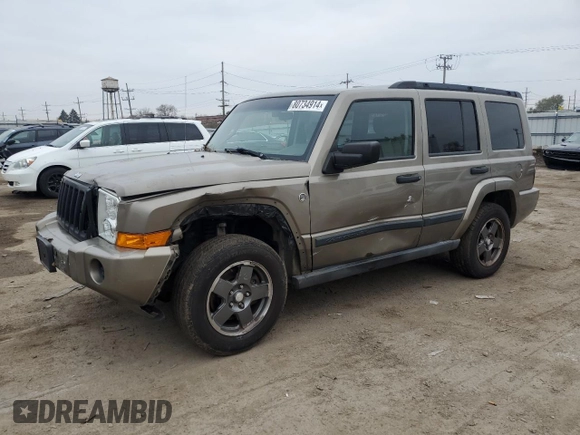 2006 Jeep Commander z VIN 1J8HG48N66C182857, wystawiony jako Copart lot #80734914 z przebiegiem 138 838 mil mil oraz Szkoda całkowita • Salvage title. Historia ofert i sprzedaży dostępna na DreamBid. Obrazek 1.