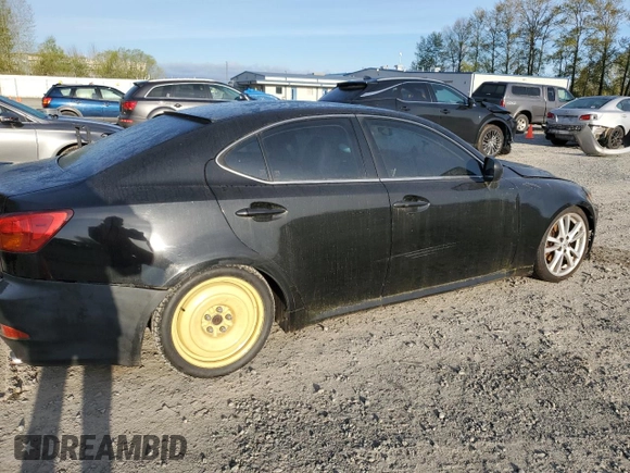 2006 Lexus IS 250 Manual with VIN JTHBK262565025588, listed as a Copart auction lot 53162825 with 0 mi miles and Clean Title. Bid and sale history available at carsss.com. Image 3.