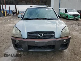2008 Hyundai Tucson SE with VIN KM8JN12D08U863389, listed as a Copart auction lot 76446864 with 124,654 mi miles and Salvage Title. Bid and sale history available at carsss.com. Image 5.