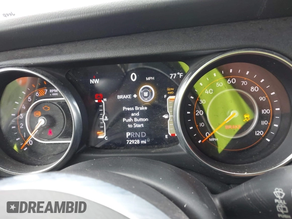 2019 Jeep Wrangler Unlimited Sahara with VIN 1C4HJXEN3KW622167, listed as a IAAI auction lot 41880702 with 72,928 mi miles and . Bid and sale history available at DreamBid. Image 7.