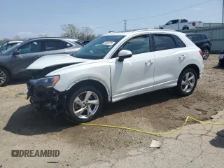 2021 Audi Q3 Premium with VIN WA1AUCF38M1123972, listed as a Copart auction lot 54903375 with 77,883 mi miles and Salvage title. Bid and sale history available at DreamBid. Image 1.