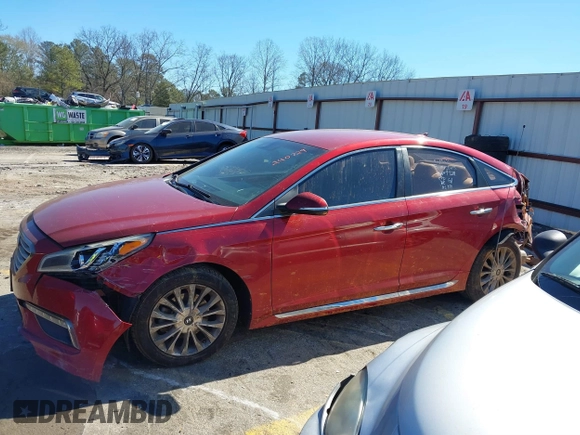 2015 Hyundai Sonata 2.4L Sport with VIN 5NPE34AF7FH240729, listed as a IAAI auction lot 41636930 with 88,446 mi miles. Bid and sale history available at carsss.com. Image 14.