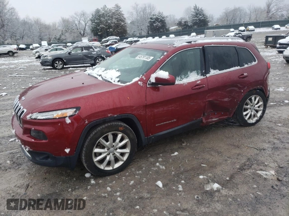 2017 Jeep Cherokee Limited with VIN 1C4PJLDS8HW549463, listed as a Copart auction lot 45791105 with 74,662 mi miles and Salvage Title. Bid and sale history available at carsss.com. Image 1.