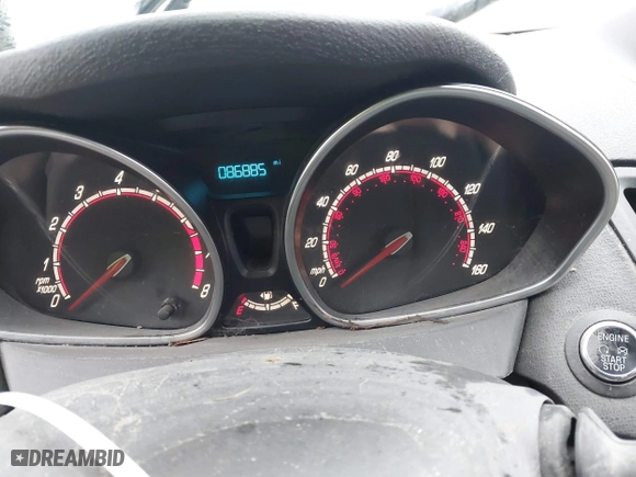 2019 Ford Fiesta ST with VIN 3FADP4GX5KM121085, listed as a IAAI auction lot 41505414 with 86,885 mi miles. Bid and sale history available at carsss.com. Image 7.