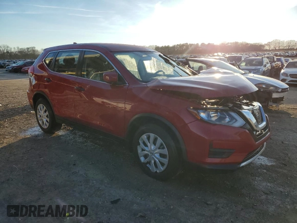 2017 Nissan Rogue SV with VIN JN8AT2MT4HW402483, listed as a Copart auction lot 45472695 with 124,600 mi miles and Salvage title. Bid and sale history available at DreamBid. Image 4.