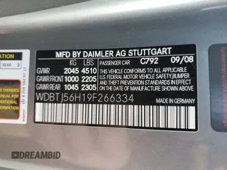 2009 Mercedes-Benz CLK 350 z VIN WDBTJ56H19F266334, wystawiony jako Copart lot #44397235 z przebiegiem Nie podano mil oraz Szkoda całkowita • Salvage title. Historia ofert i sprzedaży dostępna na DreamBid. Obrazek 14.