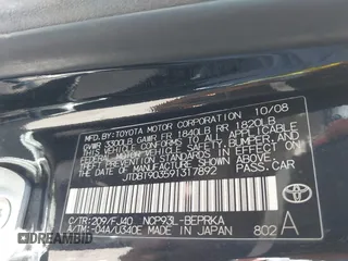 2009 Toyota Yaris with VIN JTDBT903591317892, listed as a IAAI auction lot 41682257 with 217,450 mi miles and . Bid and sale history available at carsss.com. Image 9.