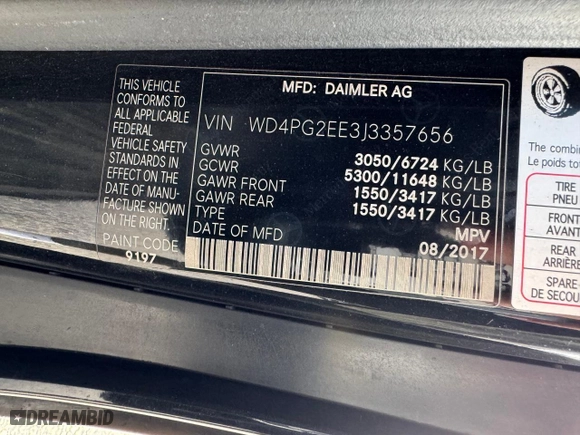2018 Mercedes-Benz Metris Passenger Van with VIN WD4PG2EE3J3357656, listed as a Copart auction lot 82755804 with 181,397 mi miles and Clean Title. Bid and sale history available at carsss.com. Image 10.