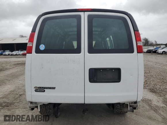 2020 Chevrolet Express Cargo Van with VIN 1GCWGAFP3L1254185, listed as a Copart auction lot 43260375 with 59,636 mi miles and Clean Title. Bid and sale history available at carsss.com. Image 6.