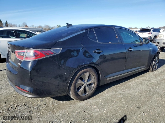 2015 Kia Optima Hybrid with VIN KNAGM4AD4F5082061, listed as a Copart auction lot 86454404 with 0 mi miles and Salvage Title. Bid and sale history available at carsss.com. Image 3.