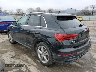 2020 Audi Q3 S line Premium with VIN WA1DECF3XL1016155, listed as a Copart auction lot 37987063 with 38,409 mi miles. Bid and sale history available at carsss.com. Image 2.
