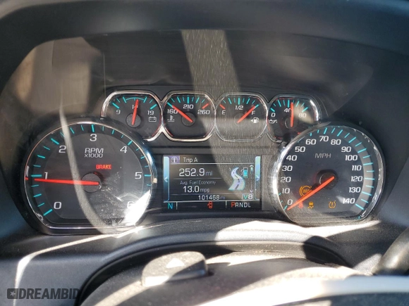 2017 Chevrolet Silverado 1500 LTZ with VIN 3GCUKSEC8HG448701, listed as a Copart auction lot 50702235 with 101,468 mi miles and Salvage Title. Bid and sale history available at carsss.com. Image 9.