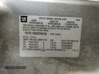 2008 GMC Sierra 1500 Work Truck z VIN 1GTEC19X98Z296159, wystawiony jako Copart lot #87528965 z przebiegiem 173 545 mil mil oraz Szkoda całkowita • Salvage title. Historia ofert i sprzedaży dostępna na DreamBid. Obrazek 13.