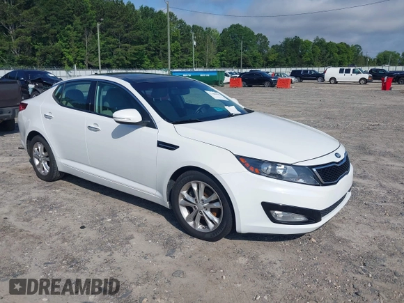 2013 Kia Optima EX with VIN 5XXGN4A79DG105157, listed as a IAAI auction lot 42496945 with 119,000 mi miles and . Bid and sale history available at DreamBid. Image 1.