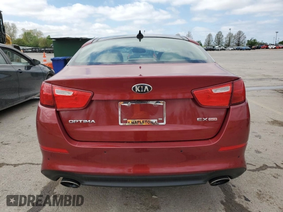 2014 Kia Optima EX z VIN 5XXGN4A73EG265049, wystawiony jako Copart lot #53944645 z przebiegiem 89 041 mil mil oraz Szkoda całkowita • Salvage title. Historia ofert i sprzedaży dostępna na DreamBid. Obrazek 6.