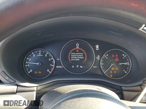 2021 Mazda 3 S with VIN 3MZBPAAL6MM254248, listed as a Copart auction lot 80658484 with 46,838 mi miles and Salvage title. Bid and sale history available at DreamBid. Image 9.