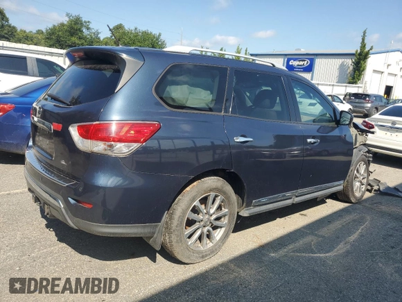 2015 Nissan Pathfinder S with VIN 5N1AR2MN9FC699014, listed as a Copart auction lot 64360664 with 146,005 mi miles and Salvage Title. Bid and sale history available at carsss.com. Image 3.