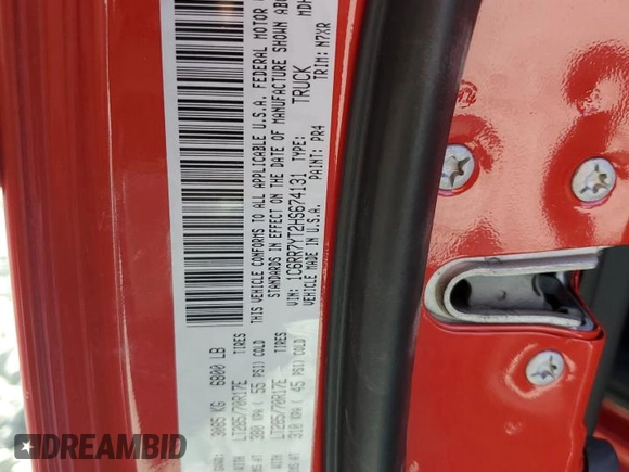 2017 Ram 1500 Rebel with VIN 1C6RR7YT2HS674131, listed as a Copart auction lot 61403835 with 24,675 mi miles and Salvage title. Bid and sale history available at DreamBid. Image 12.