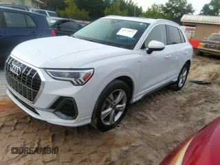 2022 Audi Q3 S line Premium Plus with VIN WA1EECF35N1035137, listed as a IAAI auction lot 42279961 with 43,458 mi miles and . Bid and sale history available at DreamBid. Image 2.