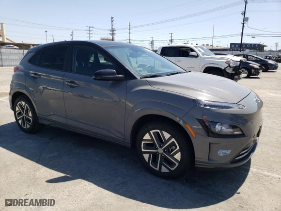 2022 Hyundai Kona Electric SEL with VIN KM8K23AG6NU142994, listed as a Copart auction lot 54050554 with 49,756 mi miles and Salvage Title. Bid and sale history available at carsss.com. Image 4.