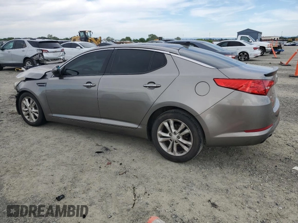 2013 Kia Optima EX with VIN 5XXGN4A7XDG153542, listed as a Copart auction lot 52242315 with 214,249 mi miles and Salvage title. Bid and sale history available at DreamBid. Image 2.