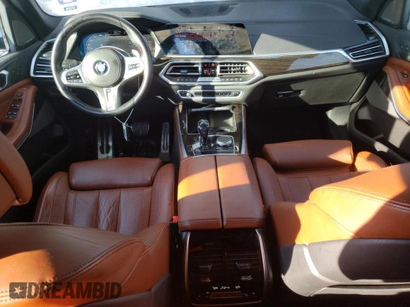 2021 BMW X5 M50i with VIN 5UXJU4C0XM9F65869, listed as a Copart auction lot 41585305 with 41,994 mi miles and Salvage Title. Bid and sale history available at carsss.com. Image 8.