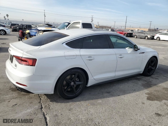 2018 Audi A5 Sportback Prestige with VIN WAUFNCF53JA073503, listed as a Copart auction lot 83979364 with NaN miles and Salvage Title. Bid and sale history available at carsss.com. Image 3.