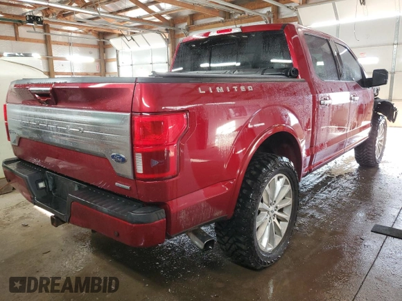 2018 Ford F-150 XL with VIN 1FTEW1EG6JFA58502, listed as a Copart auction lot 43401285 with 127,424 mi miles and Salvage Title. Bid and sale history available at carsss.com. Image 3.