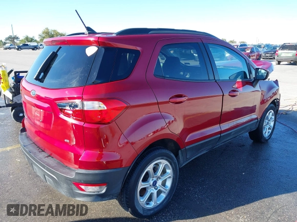 2021 Ford EcoSport SE with VIN MAJ3S2GE0MC456479, listed as a IAAI auction lot 41956554 with 38,369 mi miles and . Bid and sale history available at DreamBid. Image 4.