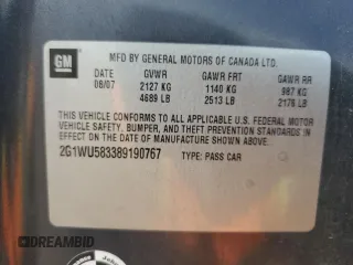 2008 Chevrolet Impala LTZ with VIN 2G1WU583389190767, listed as a Copart auction lot 47076815 with 227,462 mi miles and Salvage Title. Bid and sale history available at DreamBid. Image 14.