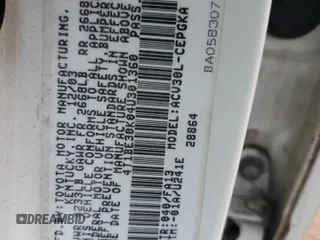 2004 Toyota Camry LE z VIN 4T1BE30K04U301360, wystawiony jako Copart lot #60804115 z przebiegiem 287 009 mil mil oraz Szkoda całkowita • Salvage title. Historia ofert i sprzedaży dostępna na DreamBid. Obrazek 12.