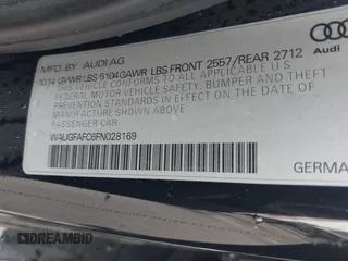 2015 Audi A6 Premium Plus z VIN WAUGFAFC6FN028169, wystawiony jako IAAI lot #42273931 z przebiegiem 100 056 mil mil oraz . Historia ofert i sprzedaży dostępna na DreamBid. Obrazek 9.