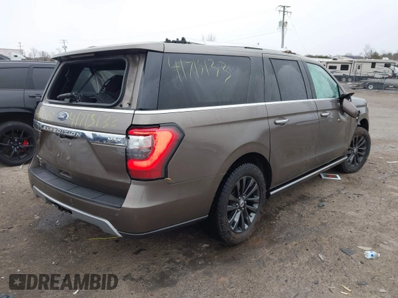 2019 Ford Expedition Max Limited with VIN 1FMJK2AT4KEA46550, listed as a IAAI auction lot 41715133 with 113,130 mi miles and . Bid and sale history available at DreamBid. Image 4.