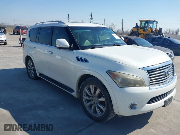 2012 Infiniti QX56 8-passenger with VIN JN8AZ2ND8C9715811, listed as a IAAI auction lot 41619315 with 198,187 mi miles and . Bid and sale history available at DreamBid. Image 1.