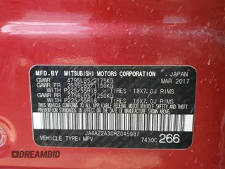 2017 Mitsubishi Outlander ES с VIN JA4AZ2A30HZ045987, выставлен на аукционе Copart как лот 50389745 с пробегом 105 628 миль миль и Списание • Salvage title. История ставок и продаж доступна на DreamBid. Изображение 14.