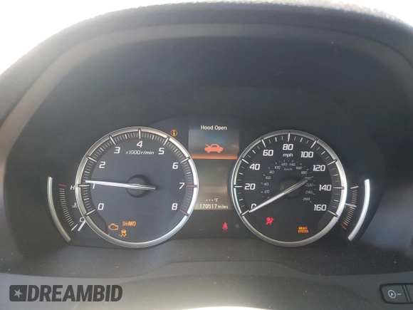 2016 Acura MDX with VIN 5FRYD4H25GB051007, listed as a Copart auction lot 47103645 with 170,517 mi miles and Salvage Title. Bid and sale history available at carsss.com. Image 9.