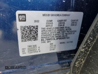 2023 Chevrolet TrailBlazer ACTIV with VIN KL79MSSL3PB069744, listed as a Copart auction lot 44203594 with Not Provided miles and . Bid and sale history available at DreamBid. Image 14.