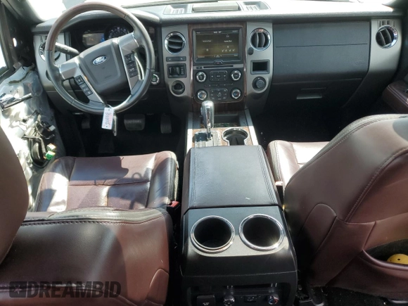 2015 Ford Expedition Platinum with VIN 1FMJU1LT1FEF00504, listed as a Copart auction lot 55325875 with 133,336 mi miles and Salvage title. Bid and sale history available at DreamBid. Image 8.
