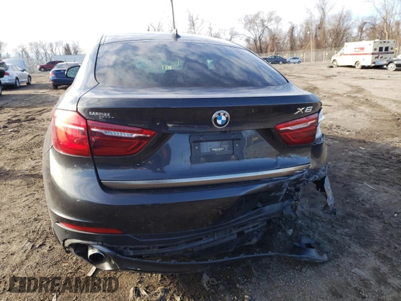 2017 BMW X6 xDrive35i with VIN 5UXKU2C36H0U28521, listed as a Copart auction lot 38806203 with 0 mi miles. Bid and sale history available at carsss.com. Image 6.
