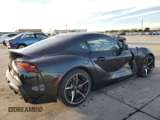 2022 Toyota GR Supra 3.0 with VIN WZ1DB0C06NW053881, listed as a Copart auction lot 80255644 with 18,316 mi miles and Salvage Title. Bid and sale history available at carsss.com. Image 3.