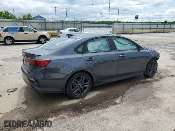 2021 Kia Forte GT-Line with VIN 3KPF34AD9ME282324, listed as a Copart auction lot 56571845 with Not provided miles and Non repairable. Bid and sale history available at DreamBid. Image 3.