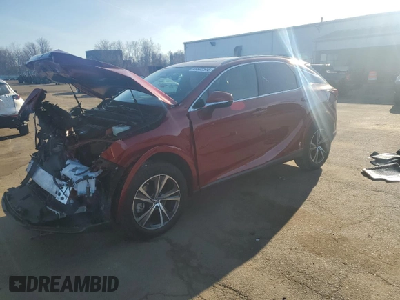 2025 Lexus RX with VIN 2T2BBMCAXSC067451, listed as a Copart auction lot 48842315 with 3,833 mi miles and Salvage Title. Bid and sale history available at carsss.com. Image 1.