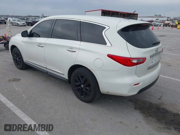 2013 Infiniti JX35 with VIN 5N1AL0MM5DC325574, listed as a IAAI auction lot 42011771 with 173,656 mi miles and . Bid and sale history available at DreamBid. Image 3.