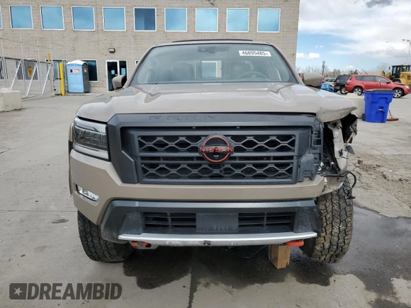 2023 Nissan Frontier Pro-4X with VIN 1N6ED1EK5PN641391, listed as a Copart auction lot 46895485 with 17,465 mi miles and Salvage title. Bid and sale history available at DreamBid. Image 5.