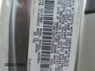 2001 Toyota Camry LE z VIN JT2BF22K310338343, wystawiony jako Copart lot #45181715 z przebiegiem 183 500 mil mil oraz Szkoda całkowita • Salvage title. Historia ofert i sprzedaży dostępna na DreamBid. Obrazek 12.