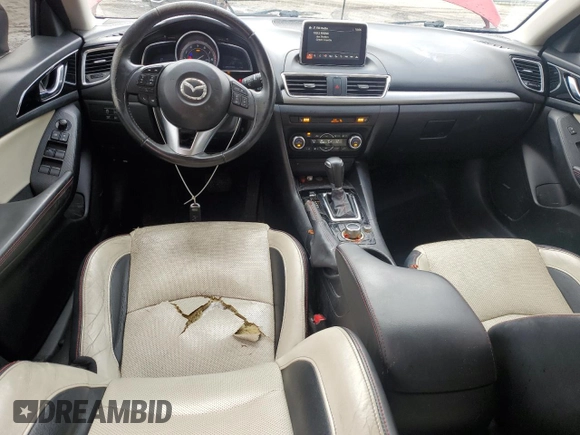 2015 Mazda 3 S Grand Touring with VIN JM1BM1M30F1263194, listed as a Copart auction lot 42605305 with 156,614 mi miles and Salvage Title. Bid and sale history available at DreamBid. Image 8.