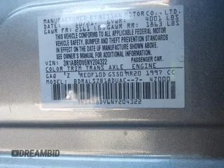 2021 Nissan Sentra SR with VIN 3N1AB8DV6NY204322, listed as a IAAI auction lot 41786812 with 37,766 mi miles. Bid and sale history available at carsss.com. Image 9.