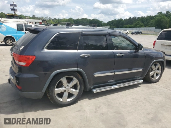 2013 Jeep Grand Cherokee Overland with VIN 1C4RJFCT1DC522850, listed as a Copart auction lot 53919465 with 119,883 mi miles and Clean Title. Bid and sale history available at carsss.com. Image 3.